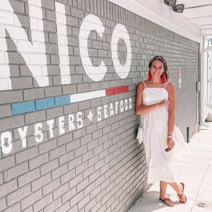 White MIDI Dress with Bow